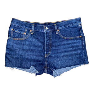 501 LEVI's Button Fly High Rise Relaxed Cut Off Jean Shorts Size 31
